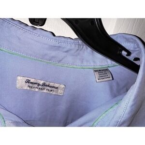 Tommy Bahama The Coconut Point IslandZone Shirt Mens 3XLB Blue Micro Check s/s